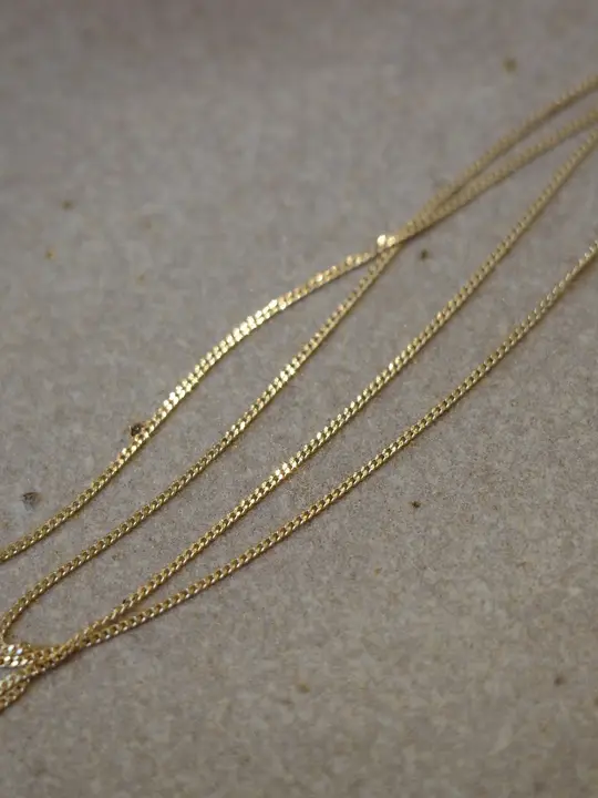 14Kゴールドサイドネックレス【基本的なデザイン・フィット感のある細身】
