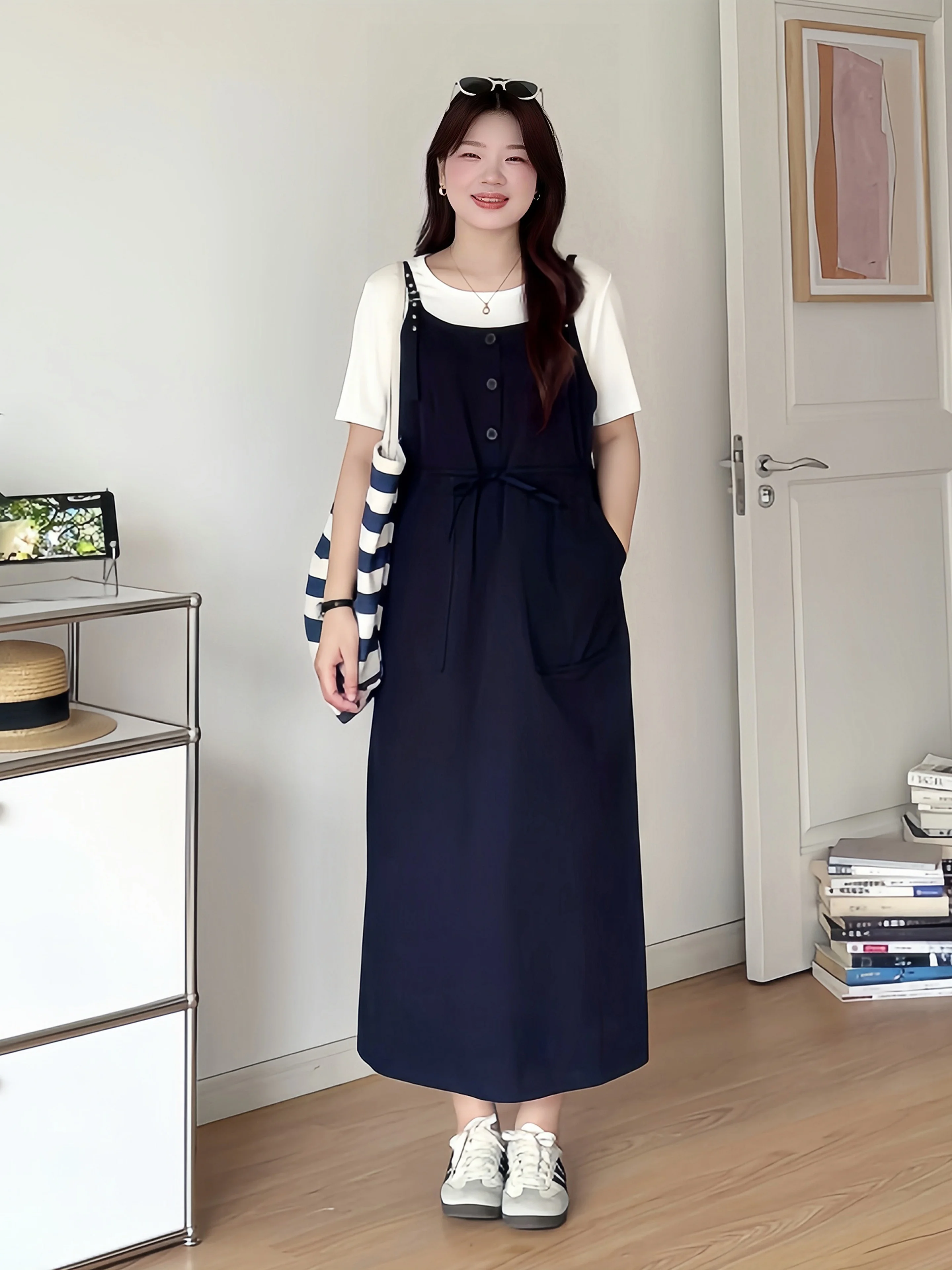夏用Tシャツ付きサロペットスカート：サイズ選びで失敗しない方法を徹底解説