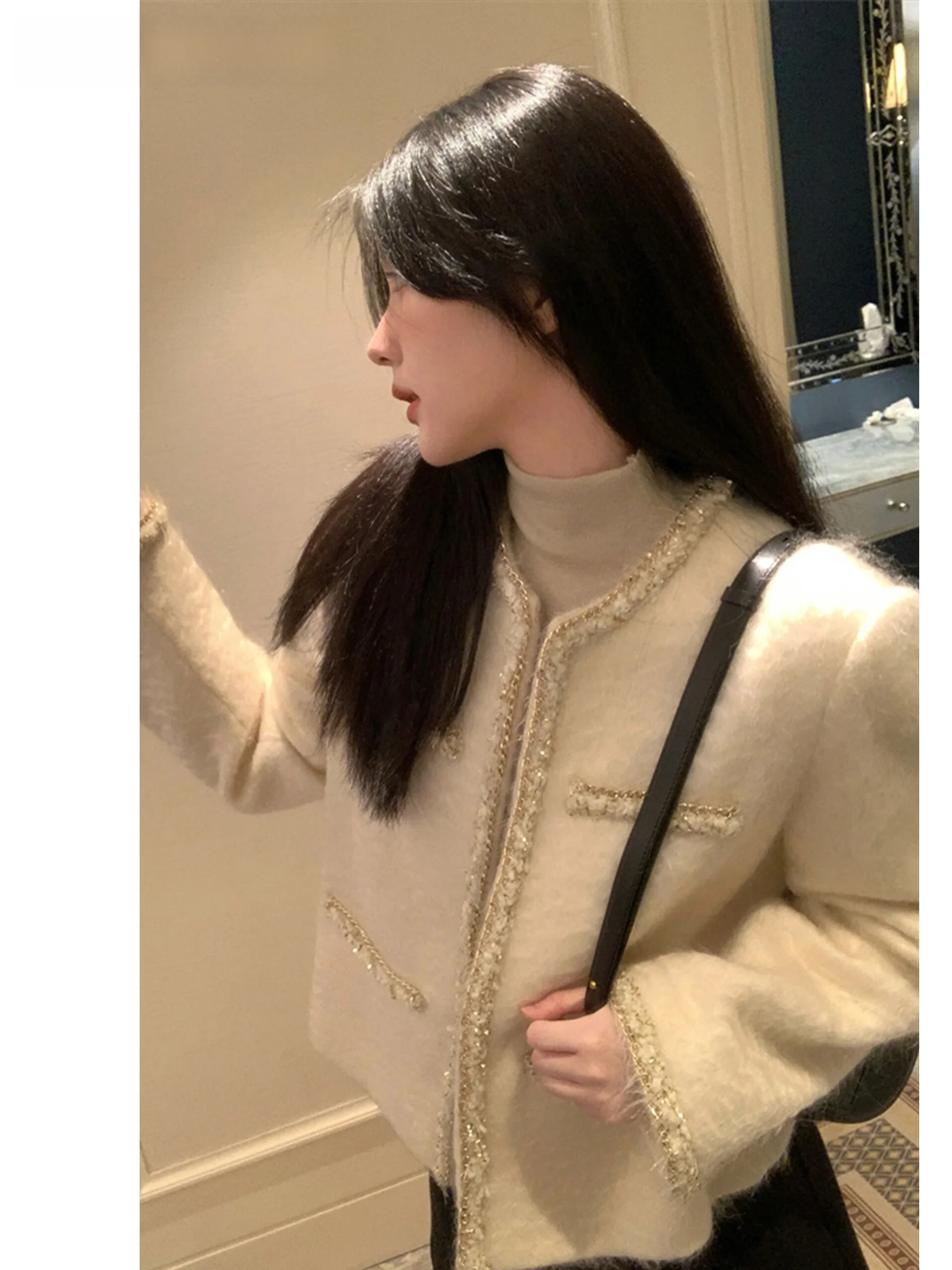 厚手キルティングジャケット：小香風の女性向け高級感デザインを実現