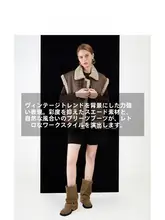 ウエスタンスタイルのブーツ【厚めの筒・堀り堀りデザイン】