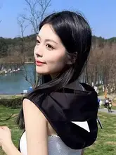 小悪魔耳付き帽子【アイスシルク・薄手・UVカット・夏用・日よけ帽子】