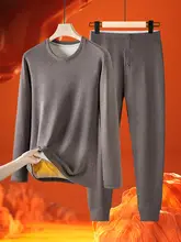 極上の柔らかさの冬用 メンズ絹ウール 保温インナー【厚手フリース・長袖・パンツ付き】（セットアップ対応）