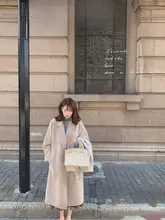 金きのこ 三代黒ラベル ウールカシミヤ ダブルフェイスコート【クラシックスタイル・ゆったりフィット・ミドル丈】