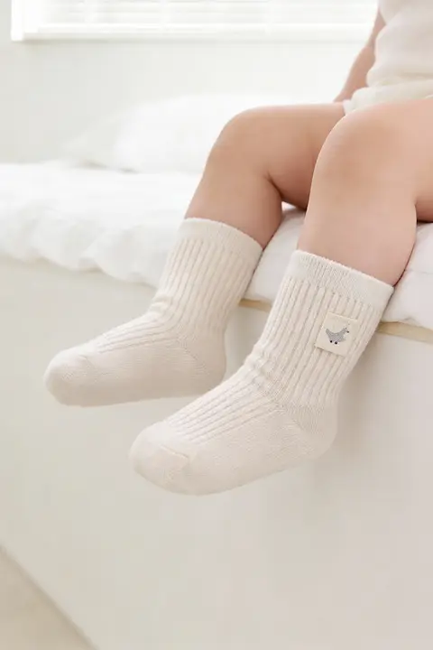 ベビーソックス キッズ 男の子 女の子 滑り止め付き ミドル丈 新生児 室内履き 春 秋