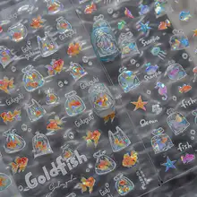 ヒトデと金魚のゼリー立体ネイルアートステッカーの袋