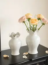 北欧風 おしゃれな陶製フラワーベース【生花用・インテリア装飾】