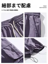 アメリカンスタイルのプリーツカーゴパンツ【春秋用・フィット・男性用・運動対応】