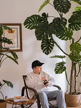 モンステラ 植物 デコレーション リビング グリーン フェイク スタンドタイプ