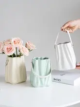 高級感のある白色陶器製花瓶【大口径・水耕栽培用・飾り用】