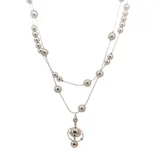 パールネックレス【重ね付け・洗練されたデザイン・夏のコーディネートに最適】