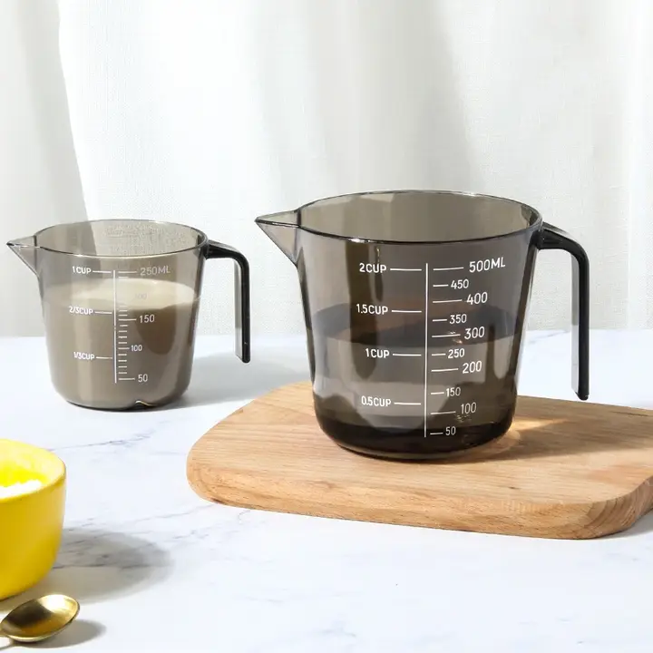 計量カップ 透明 小型 測定カップ キッチン 家庭用 ベーキング 500ml
