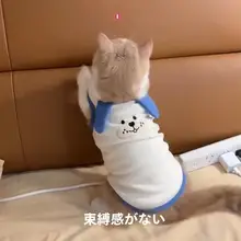 かわいい猫用春秋服【無袖ベスト・ブルーキャット・オレンジキャット・毛が抜けにくい】