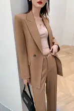 高級感ある女性用スーツ【秋冬用・カジュアルデザイン・上品なスタイル】（セットアップ対応）