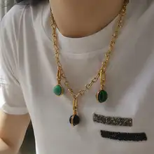 ユニセックスチェーンネックレス【金メッキ・シンプルで粗野なデザイン・カジュアルスタイル】