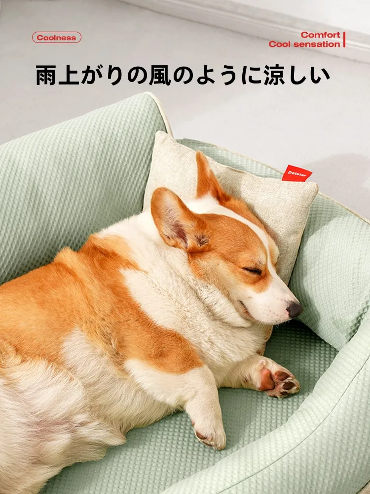 夏用涼感ソファ犬ベッド：四季通用のクールソファが中型・大型犬に適する理由