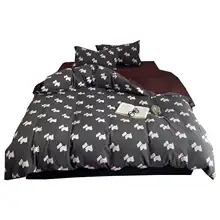 かわいい小犬デザインの全棉4点セット【赤ちゃん用・刺繍・ベッドカバー】