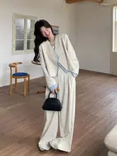 洗練されたデザイン！ハイエンド感のあるジャケットとワイドパンツ【秋用・二重仕立て・おしゃれ】（セットアップ対応）