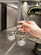高級感のある304ステンレス製スプーン【厚手・丸頭デザイン】