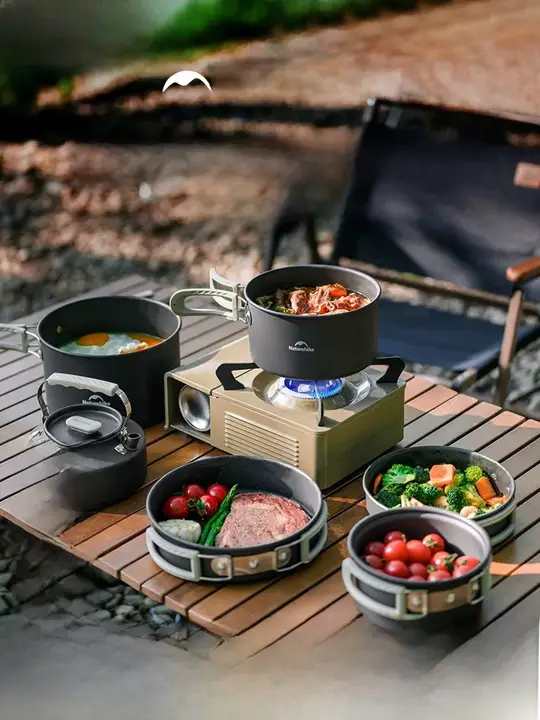 鍋セット キャンプ アウトドア 調理器具 アルミ ケトル フライパン ダッチオーブン コンパクト