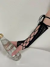 Y2Kスタイル レースリボン付き手袋【春夏用・DIY・スタイリッシュ】