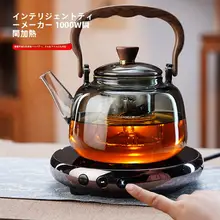 耐熱ガラス製 ティーポット【ハンドル付き・直火加熱対応・蒸煮用】