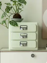 シンプルなレトロデザインの多段抽斗式ファイルキャビネット【金属製・オフィス用収納】