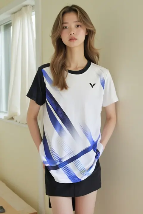 Victor バドミントン用夏季半袖スポーツウェア【極上の柔らかさ・通気性・柔軟性】