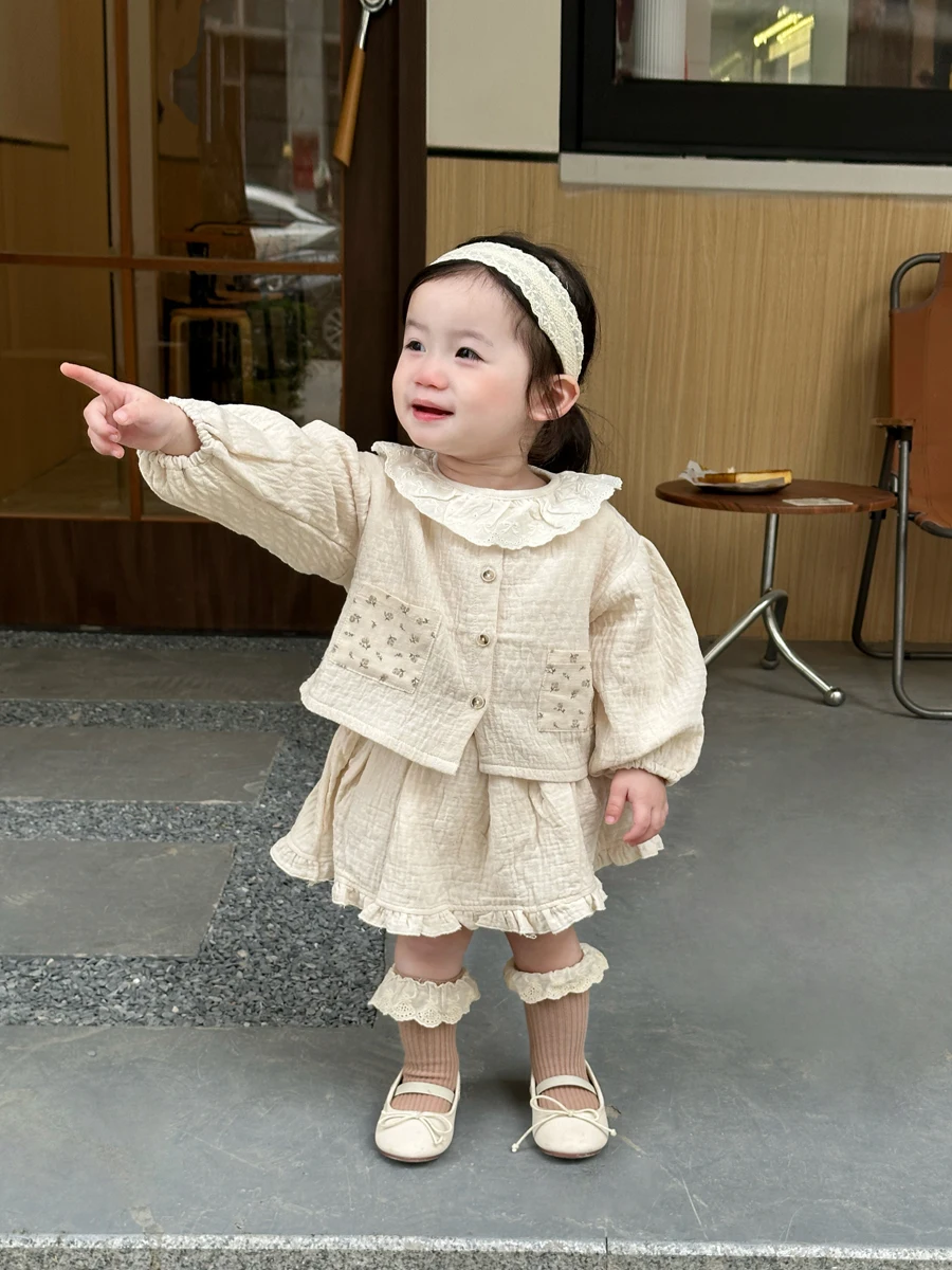 春用長袖カーディガン付きドレスパンツ：新生児寝るときの服装選びに最適なアイテム