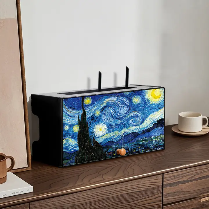 星空デザインのWi-Fiルーター収納ボックス【穴あけ不要・おしゃれなインテリア】