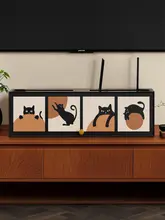 穴あけ不要の光猫ルーター置き棚【壁掛け収納・電源タップ収納・配線整理】