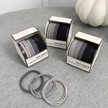 シンプルで洗練されたヘアリング【高いポニーテール用・ゴムバンド・レザーケース付き】