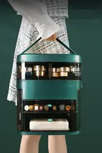大容量の化粧品収納ボックス【多機能・ミラー付き・ライト内蔵・防塵デザイン】