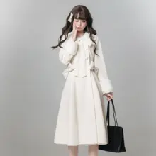 胡桃木JK初雪オリジナルウールコート【清楚系・アカデミックスタイル・ロリータ秋冬】