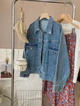 洗い加工デニムジャケット【アメリカンヴィンテージ・ルーズフィット・春用】