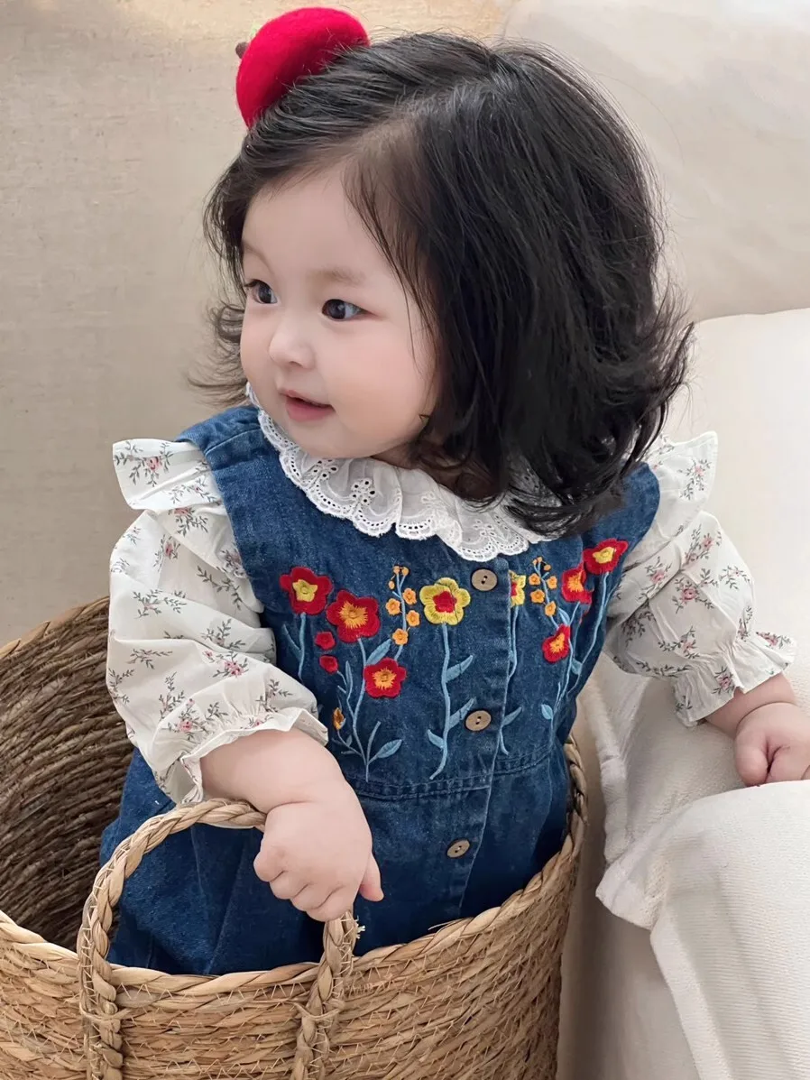 9ヶ月 赤ちゃん プレゼント おすすめ：秋用ベビー服 セットアップ対応の刺繍デザイン