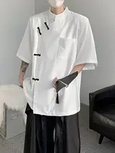 国風デザイン 短袖Tシャツ【立襟・盤扣・夏用・カジュアル】