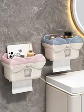 穴あけ不要のトイレットペーパー収納ボックス【壁掛け式・バスルーム用】