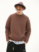 DAKYAM クルーネックニットセーター【ユニセックス・粗ニット・ゆったりフィット・保温】