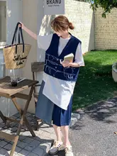 デニムジャンパースカート【春夏用・ユニークデザイン・チックスタイル・三点コーディネート対応】（セットアップ対応）