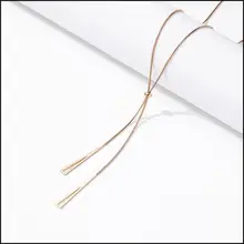 エレガントなデザインのニットネックレス【高級感・ペンダント付き】