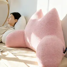 ベッドクッション 背もたれ ソファークッション 腰サポート 洗える ふわふわ 変形デザイン ガーリー 寝室 リビング 和室