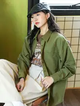 デザイン性の高い女性用重ね着シャツ【秋季向け・抹茶グリーン・カジュアル・OL用】