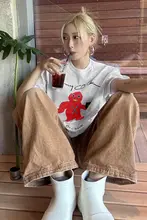 ユニセックス カートゥーンプリント半袖Tシャツ【アメリカンレトロ・フィット】