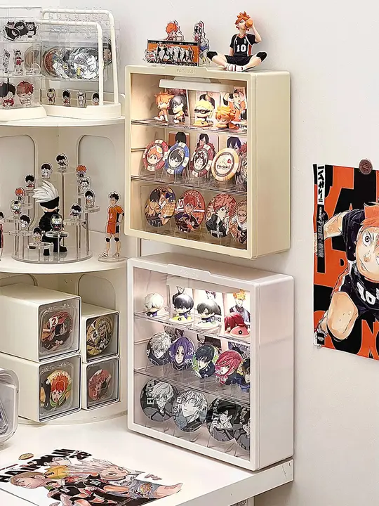 デスク用透明ディスプレイケース【二次元キャラクター・展示用・蓋付き】