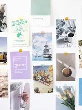 アメリカンヴィンテージ風の切り取り可能なメモ用紙【手帳素材・ノンストック】
（セットアップ対応）