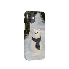 可愛い雪だるまデザインのiPhone用ソフトケース【クリスマス向け・iPhone 15/14 Plus/13 Pro/12/11/16/16 Pro Max対応】