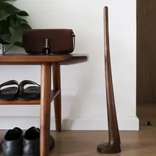 黒胡桃製の長柄シューズスティック【木製・靴を履くための便利アイテム】