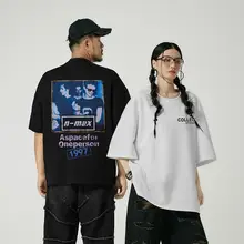 Tシャツ 半袖 メンズ 大きいサイズ バックプリント カラーブロック 鹿の子編み 通気性 アメカジ 夏 「NMAX」