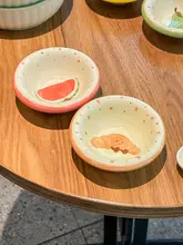 可愛い猫用陶器ボウル【ミニ・転倒防止・犬用デザイン】