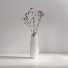 モダンシンプルな陶器製花瓶【高級感あり・リビング用・フラワーアレンジメント・水耕栽培対応】